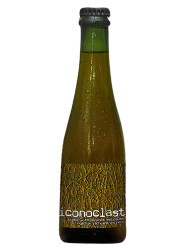 botella 37,5cl de cerveza de marca LA CALAVERA - ICONOCLAST, estilo Sour Saison Peach Plums