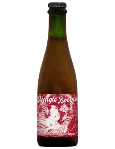 botella 37,5cl de cerveza de marca LA CALAVERA - JUNGEL BOOGIE, estilo Sour Ale Aged Mix Oak Barrels