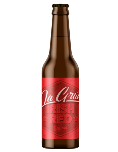 33cl bottle of beer brand LA GRUA - IRISH RED, Irish Red Ale style