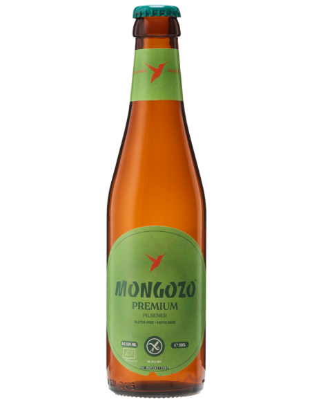 33cl bottle of beer brand MONGOZO - PREMIUM PILSNER, German Pilsner style (Gluten-free)