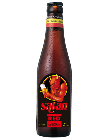 33cl bottle of beer brand SATAN - RED, Belgian Strong DARK Ale style