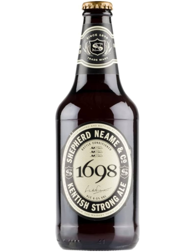 botella 50cl de cerveza de marca SHEPHERD NEAME - 1698 CELEBRATION, estilo English Strong Bitter