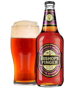 botella 50cl de cerveza de marca SHEPHERD NEAME - BISHOPS FINGER, estilo English Strong Bitter 2