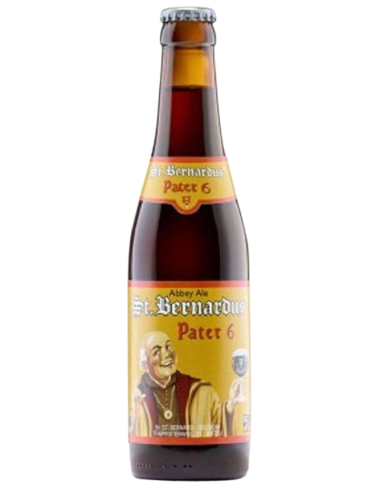 botella 33cl de cerveza de marca ST BERNARDUS - PATER 6, estilo Belgian Dubbel