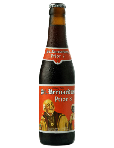 botella 33cl de cerveza de marca ST BERNARDUS - PRIOR 8, estilo Belgian Dubbel