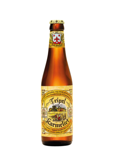 botella 33cl de cerveza de marca TRIPEL KARMELIET, estilo Belgian Tripel