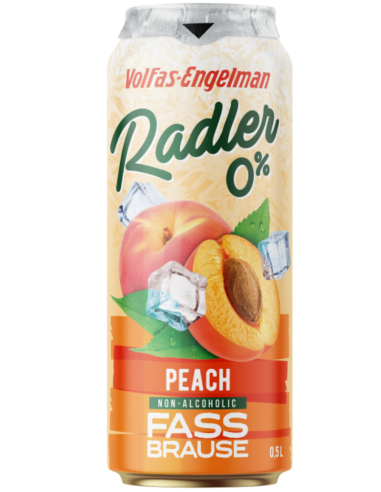 50cl bottle of VOLFAS ENGELMAN - PEACH (PECHE) beer, Radler style (Non Alcoholic)