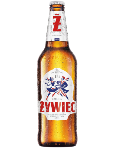 50cl bottle of beer brand ZYWIEC - 1856, European Pale Lager style