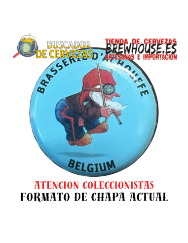 chapa de botella color azul con dibujo de marca