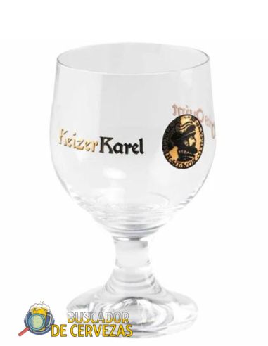 Chalice glass 33cl of beer brand CARLOS V