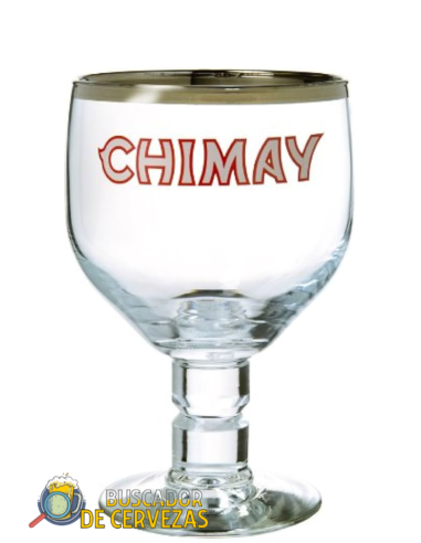 Chalice glass 33cl of branded beer CHIMAY