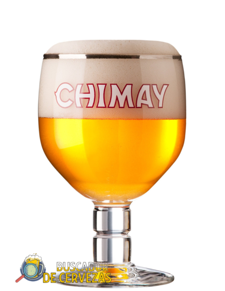 Copa Cáliz 33cl de cerveza de marca CHIMAY con cerveza