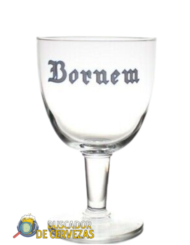 Chalice glass 33cl of beer brand BORNEM