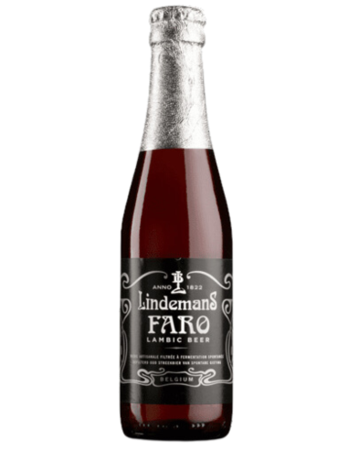 botella 33cl de cerveza de marca LINDEMANS - FARO, estilo Lambic