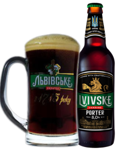 botella 50cl de cerveza de marca LVIVSKE - PORTER, estilo Porter 2