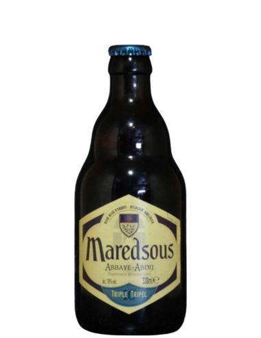 botella 33cl de cerveza de marca MAREDSOUS -TRIPLE , estilo Belgian Triple