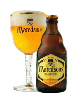 botella 33cl de cerveza de marca MAREDSOUS - BLONDE, estilo Belgian Blond 2