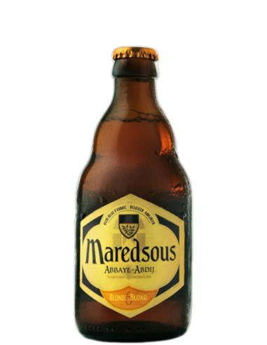 33cl bottle of beer branded MAREDSOUS - BLONDE, Belgian Blond style