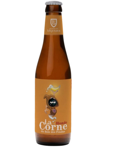 botella 33cl de cerveza de marca LA CORNE - BLONDE ORIGINAL, estilo Belgia Triple