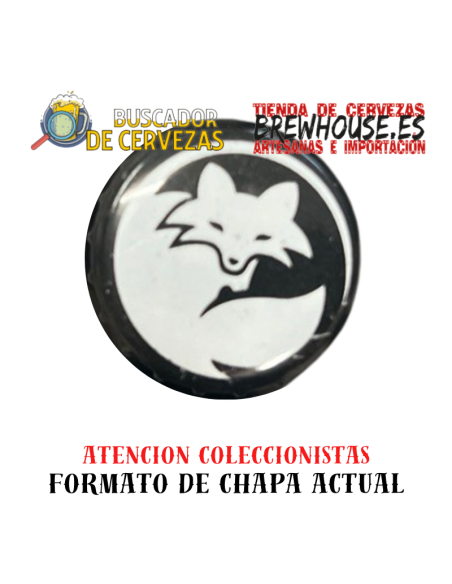 chapa de botella color blanco con dibujo de marca