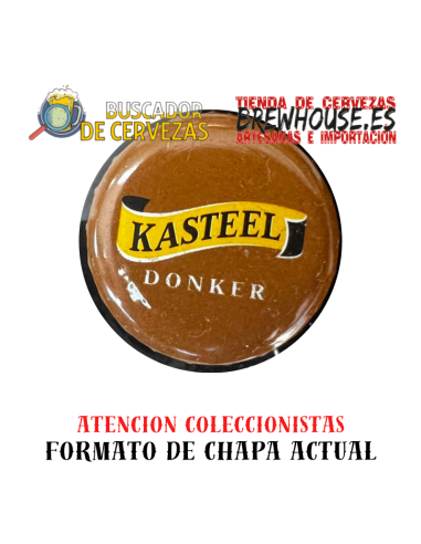 chapa de botella color marron con dibujo de marca