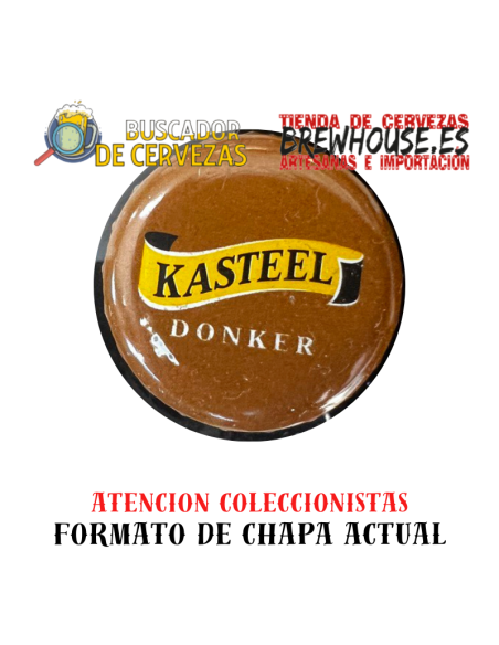 chapa de botella color marron con dibujo de marca