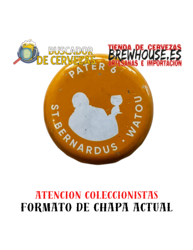 chapa de botella color naranja con dibujo de marca