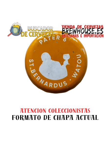 chapa de botella color naranja con dibujo de marca