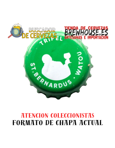 chapa de botella color varde con dibujo de marca