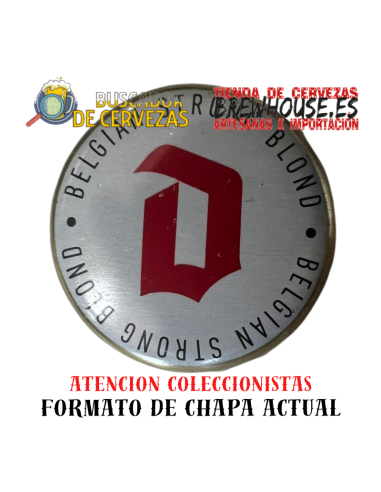 chapa de botella color blanco con dibujo de marca