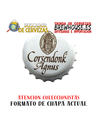 chapa de botella color blanco con dibujo de marca