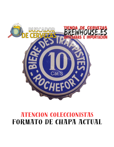 chapa de botella color azul con dibujo de marca