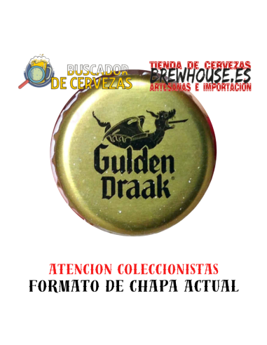 chapa de botella color oro con dibujo de marca