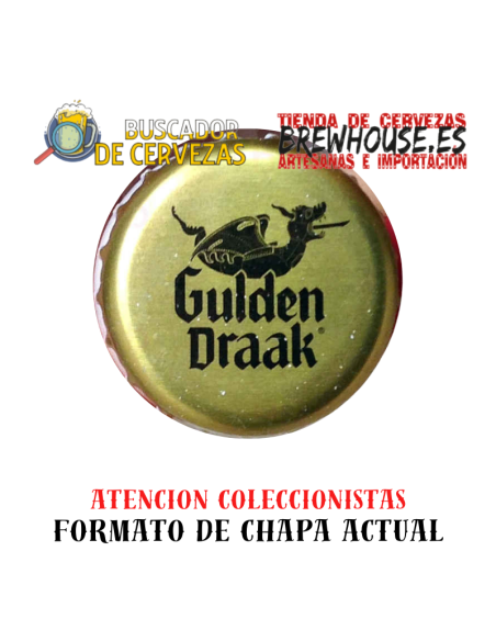 chapa de botella color oro con dibujo de marca