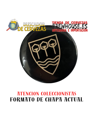 black bottle cap with brand drawing