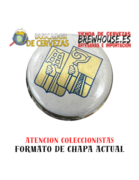 chapa de botella color blanco con dibujo de marca