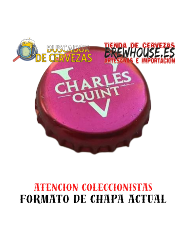 chapa de botella color rosa con dibujo de marca