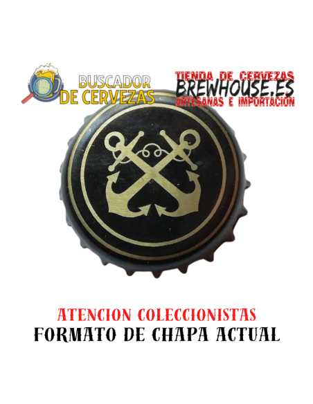 chapa de botella color negro con dibujo de marca