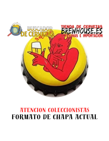 yellow bottle cap with brand drawing