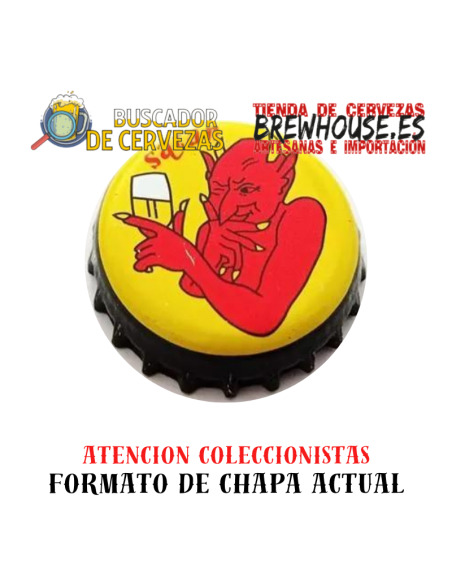 yellow bottle cap with brand drawing