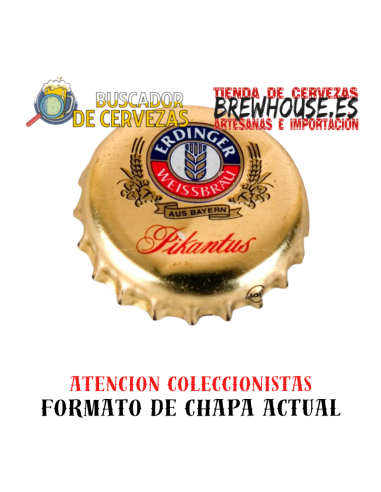chapa de botella color oro con dibujo de marca