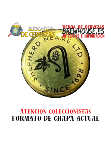 chapa de botella color oro con dibujo de marca