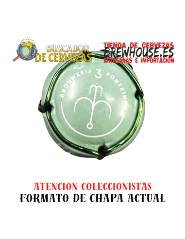 chapa de botella color verde con dibujo