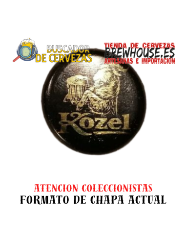 brown bottle cap with brand drawing