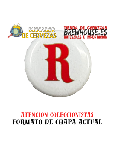 chapa de botella color blanco con dibujo de marca