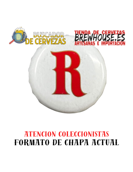 chapa de botella color blanco con dibujo de marca