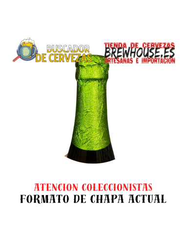 la tapa de la botella está envuelta en papel de aluminio