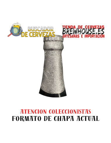 la tapa de la botella está envuelta en papel de aluminio