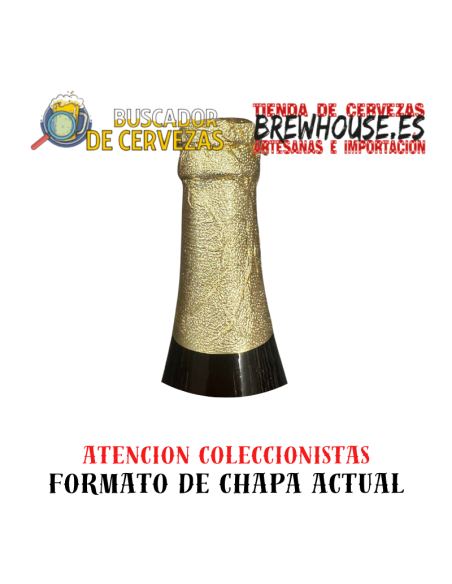 la tapa de la botella está envuelta en papel de aluminio