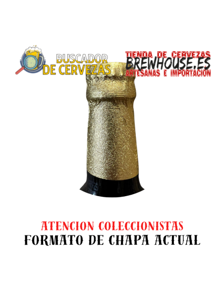 la tapa de la botella está envuelta en papel de aluminio